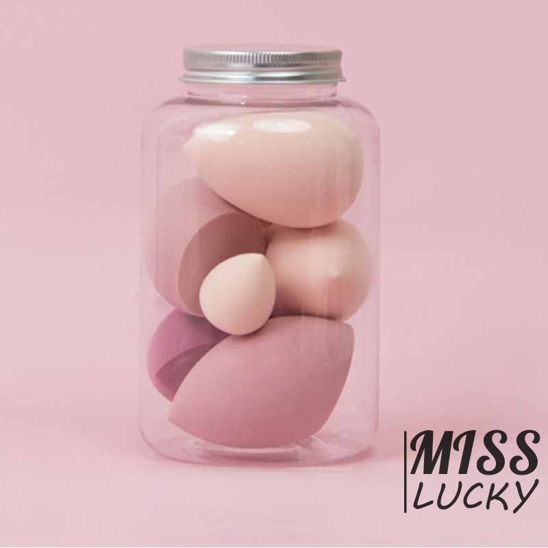 ❤HHN-VN 7Pcs Soft Hydrophilic Dry Wet Makeup Sponge Puff Smooth Foundation Cosmetic Beauty Eggs Face