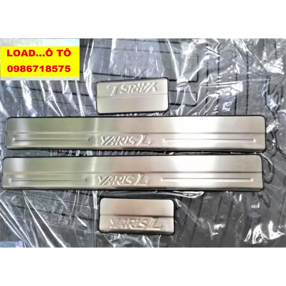 Ốp Bậc Chân, Nẹp Bước Chân Xe Toyota Yaris 2022-2019 Hàng Inox Cao Cấp Nhất Thị Trường