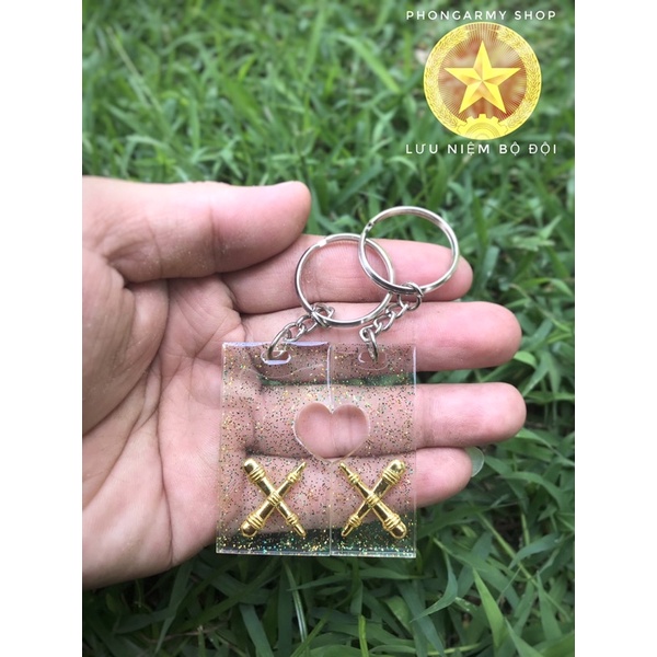 Móc khoá đôi bộ đội theo quân binh chủng