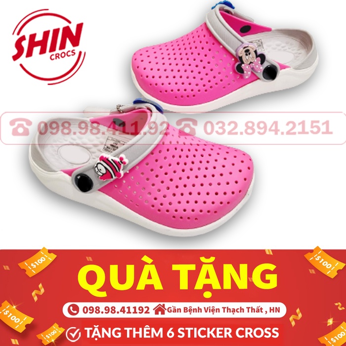 dép cross cho béFREESHIPdép cross cho bé sục nhiều màu SUCLITKID tặng thêm 6 jibitz cross