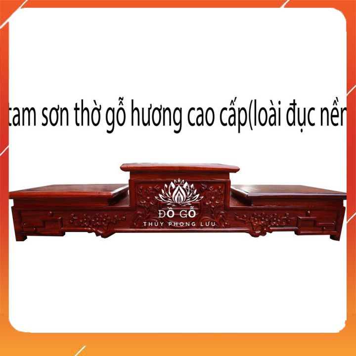 Tam sơn thờ-tam cấp để bát hương-gỗ hương cao cấp(loài đục nền)6 kích thước mặt 14,16,18,20,22,25