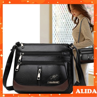 Túi Xách Nữ Da Mềm Nhiều Ngăn Mix Viền Nâu  - VNE20