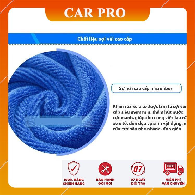 Khăn lau xe chuyên dụng Microfiber siêu thấm mềm mịn -khăn  30-70 - CAR PRO