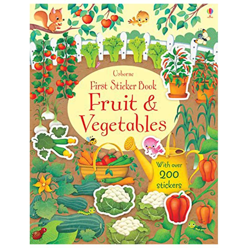 Sách - Anh: First Sticker Book: Fruit & Vegetables