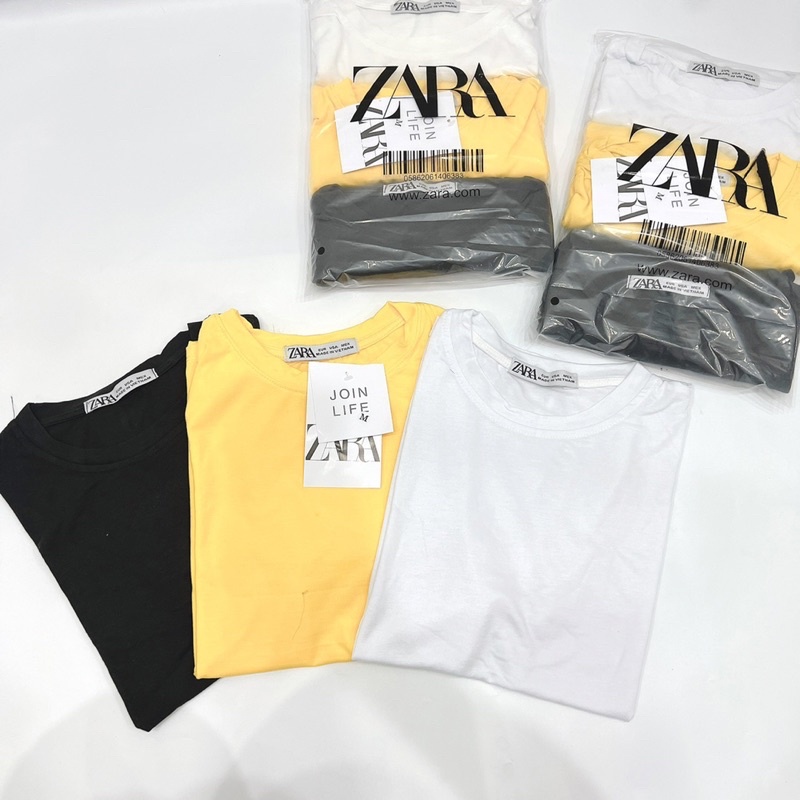 SÉT 3 ÁO PHÔNG COTTON NỮ ZARA.