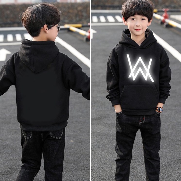 Áo hoodie phản quang Alan Walker trẻ em form rộng chất nỉ bồng cao cấp | BigBuy360 - bigbuy360.vn