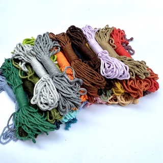 [Bó 10 mét]  Dây cotton macrame nhiều màu - 3mm - Sợi 3 xoắn