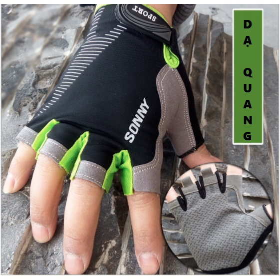 Găng tay xe đạp hở ngón dành cho nam và nữ