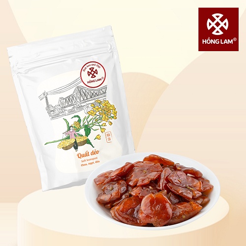 Ô Mai (Xí Muội) Quất Dẻo Hồng Lam - Vị Chua Ngọt Thơm - Túi Zip 100g