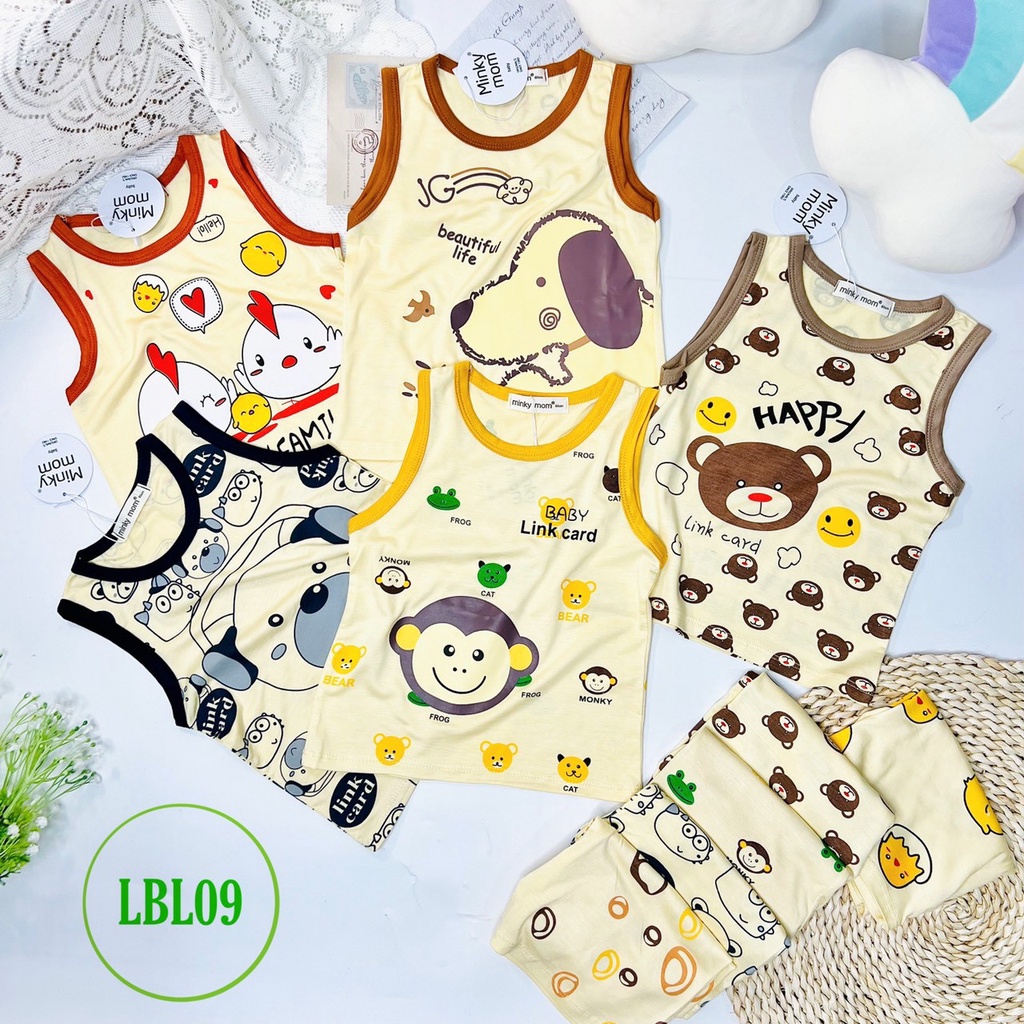 Bộ Ba Lỗ Cho Bé Họa Tiết Dễ Thương LBL09
