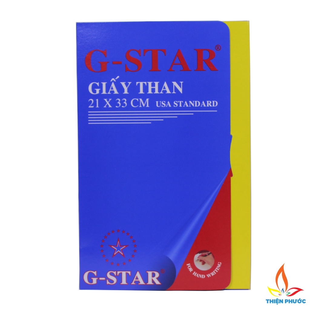 Giấy Than Xanh Gstar ngôi sao loại 1 Xấp 100 tờ SUKADO