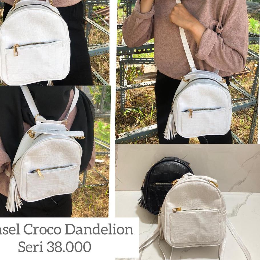 (MB) - Túi đeo vai Croco DANDELION / Túi đeo vai / Túi xách đi học cho nữ / FASHION