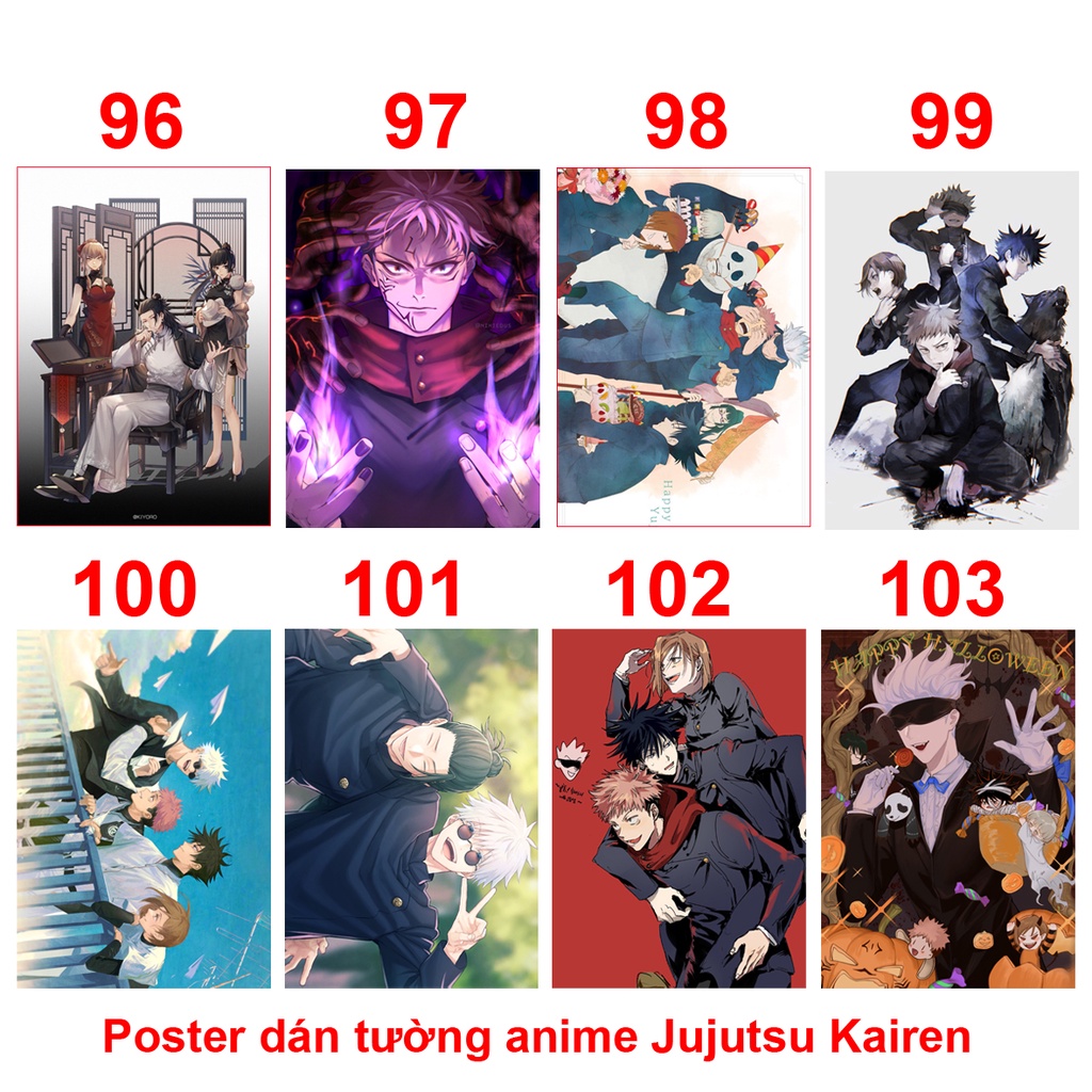 Poster/ Tranh dán tường anime Jujutsu Kairen