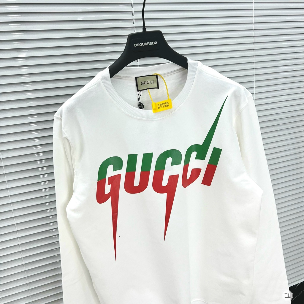 Áo Sweater GuCCi from Nam Nữ màu trắng Chất liệu Nỉ bông mền mịn ấm áp mùa đông _ N.SHOP010.