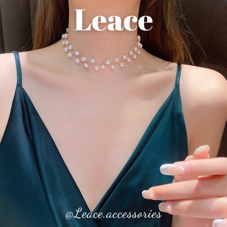 Dây chuyền nữ, vòng cổ nữ ziczac đính ngọc nữ tính thời trang NL012,013 Leace.accessories
