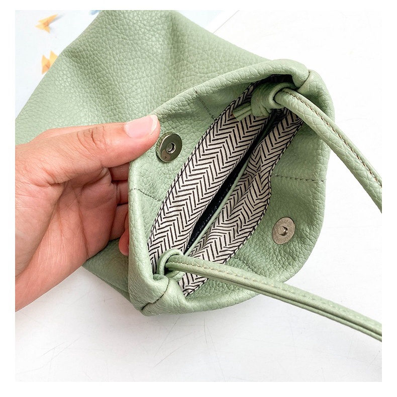 Túi Đeo Chéo Da Mềm Mini Đựng Điện Thoại Thiết Kế Đơn Giản Thời Trang Mùa Hè Cho Nữ
