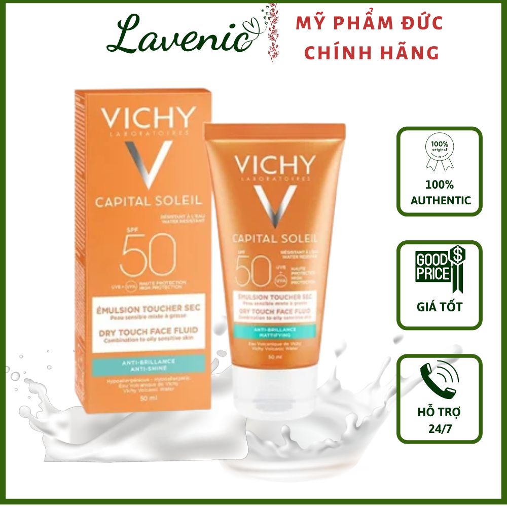 Kem chống nắng Vichy SPF 50+ Ideal Soleil 50ml dành cho da dầu, da nhạy cảm - Shop Lavenic