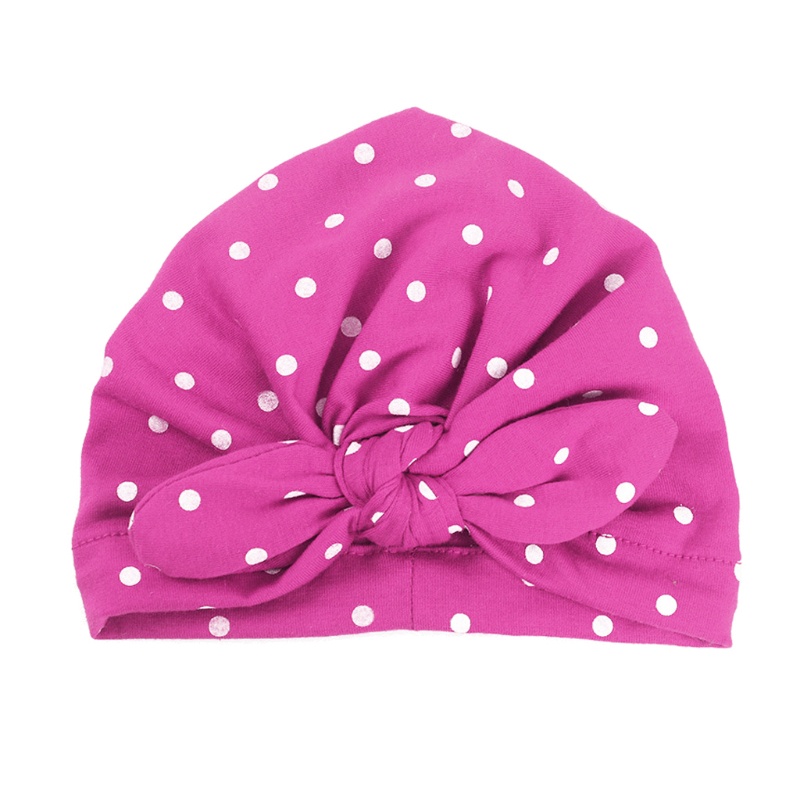 Mũ Turban Chấm Bi Màu Sắc Ngọt Ngào Cho Bé Gái Sơ Sinh