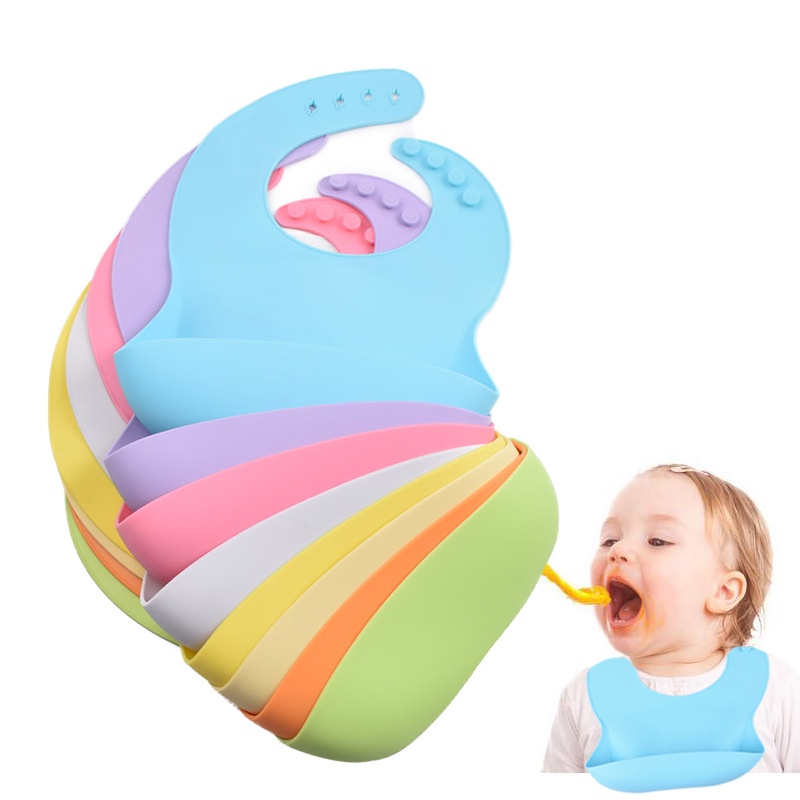 Bộ 3 Món Tô + Muỗng + Yếm Bằng Silicone Cho Bé 0-6 Tuổi