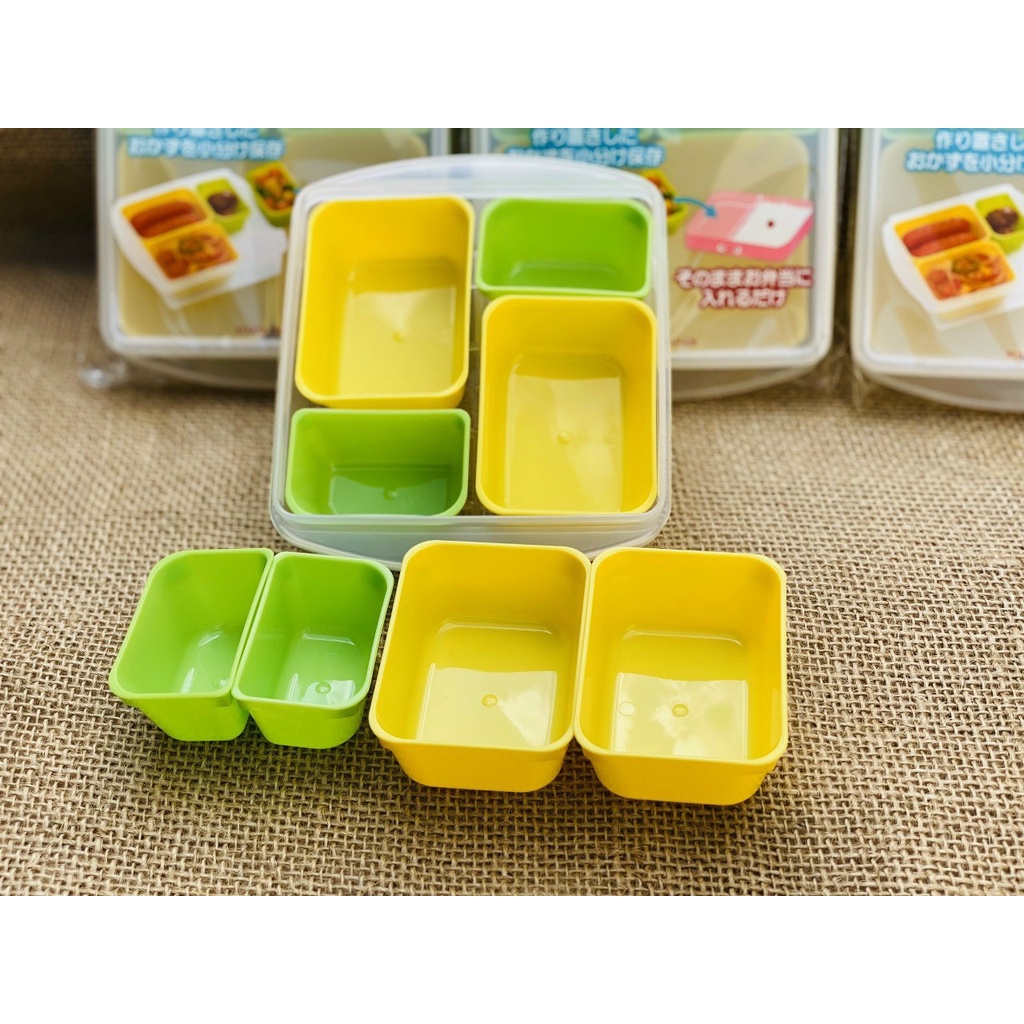 Khay Trữ Đông 4 Ngăn Yamada Nhật Bản, Đựng Đồ Ăn Dặm Cho Bé Babibu - KTD4N
