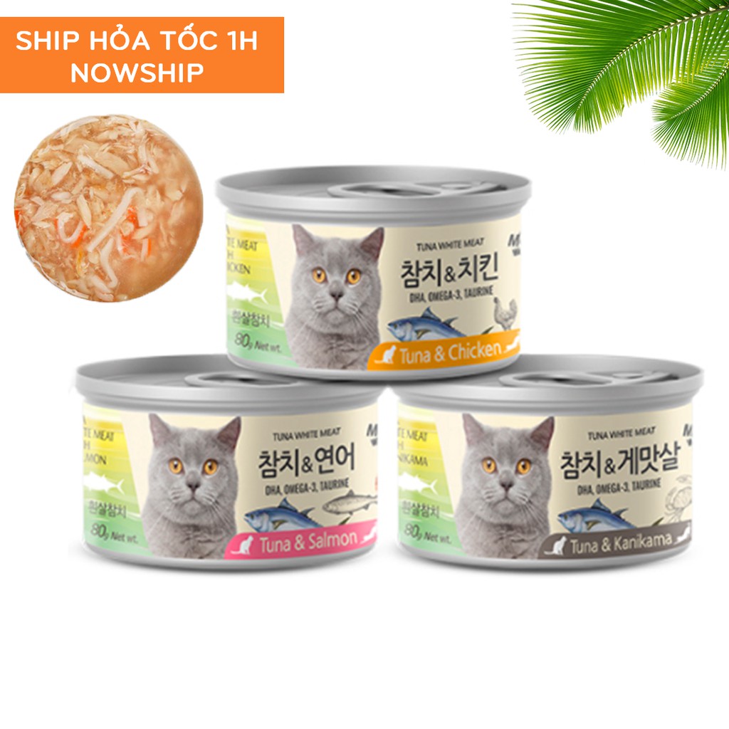 Pate Cho Mèo MEOWOW (Hộp 80g) - Pate Cá Ngừ Trắng Cho Mèo Mọi Lứa Tuổi