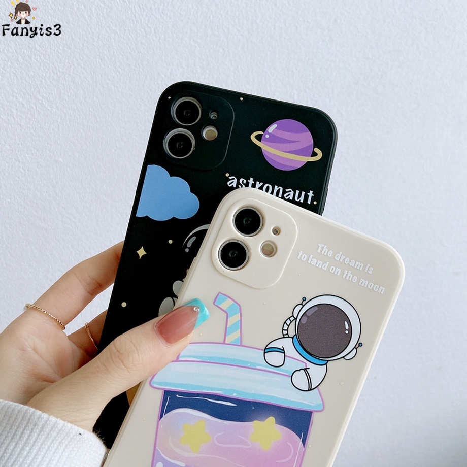 Ốp điện thoại silicon mềm hình phi hành gia dễ thương cho For iPhone 12 11 Pro Max X XR Xs Max 8 7 6 6s Plus SE 2020
