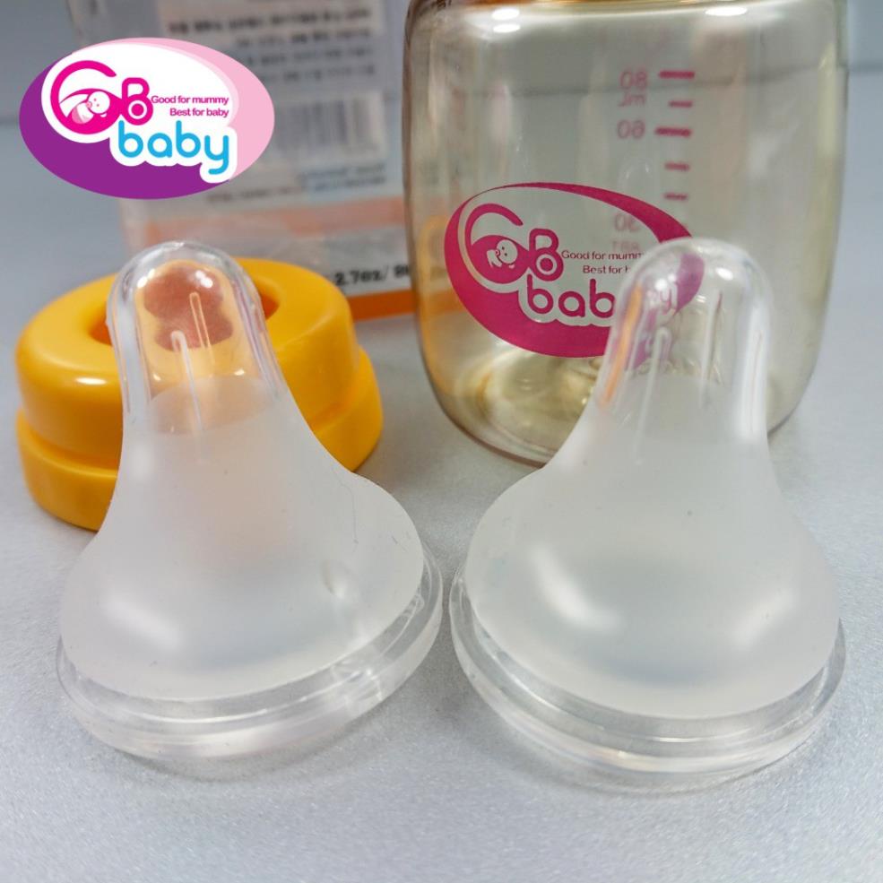 Bình sữa PPSU cổ hẹp GB-Baby dung tích 80ml 120ml 270ml tặng núm ty và van chống sặc sữa cho bé