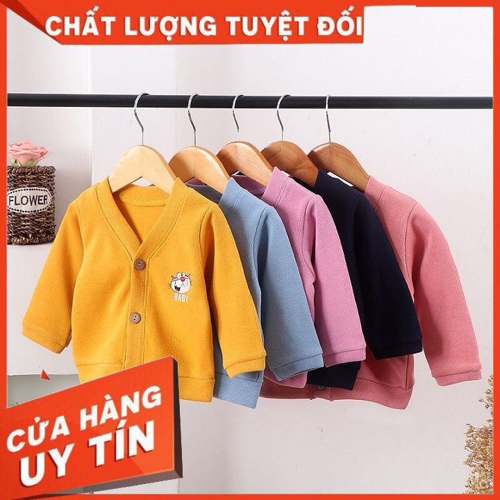 Áo khoác len dài tay cho bé-áo len dệt kim cardigan, hàng quảng châu