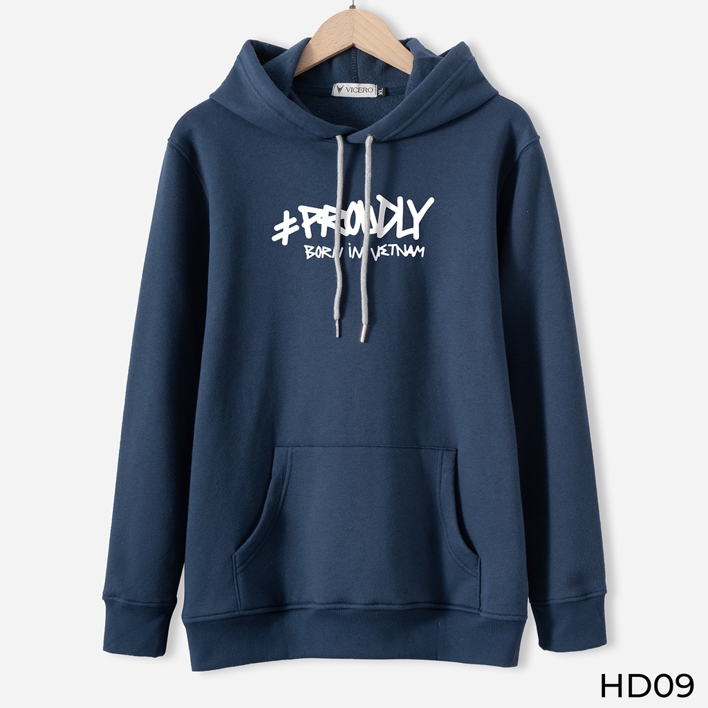 Áo Hoodie 7 Màu In Chữ Cao Cấp Năng Động Kiểu Dáng VICERO