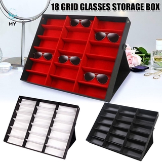 Hộp đựng trưng bày kính mát 18 ngăn tiện dụng