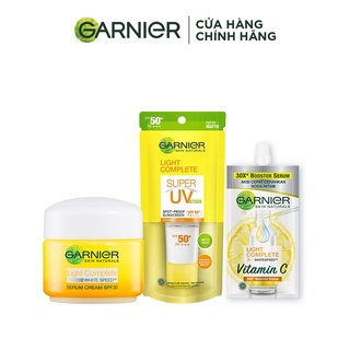 [HB Gift - Quà tặng không bán] Bộ quà tặng sáng da mờ thâm 3 bước cơ bản Garnier Light Complete - Gimmick