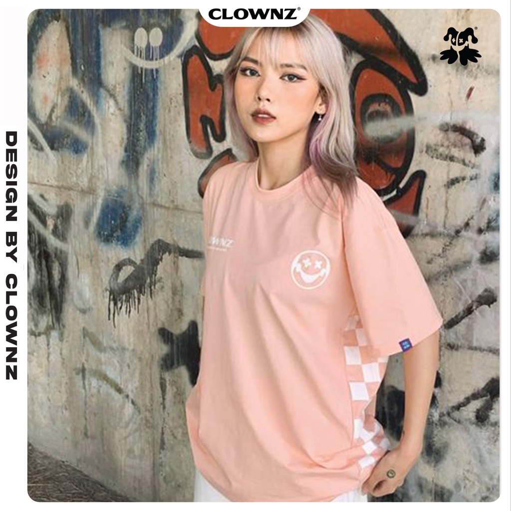 Áo thun tay lỡ local brand unisex Clownz Signature Checkerboard T-shirt kẻ sọc, form rộng, chất cotton