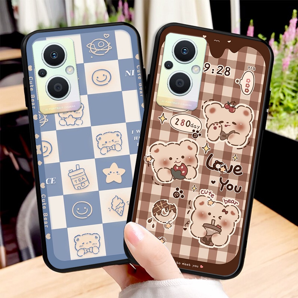Ốp lưng Oppo RENO 7 5G in hình 3D GẤU cute be@r, soda, happy day cực hot ,thời thượng