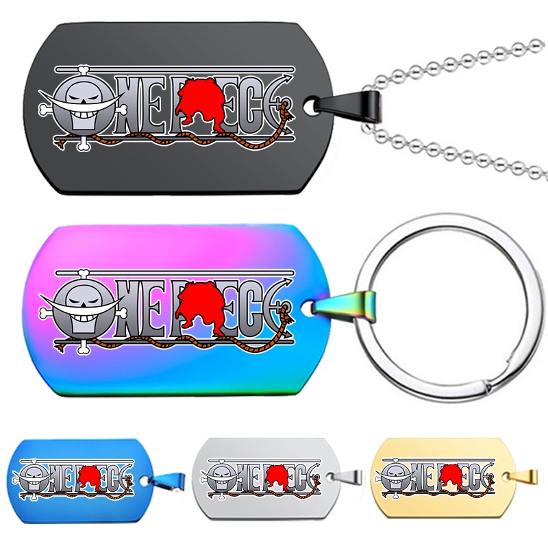 1 Vòng cổ Thép Không Gỉ Mặt Logo One Piece 5 Màu Thời Trang