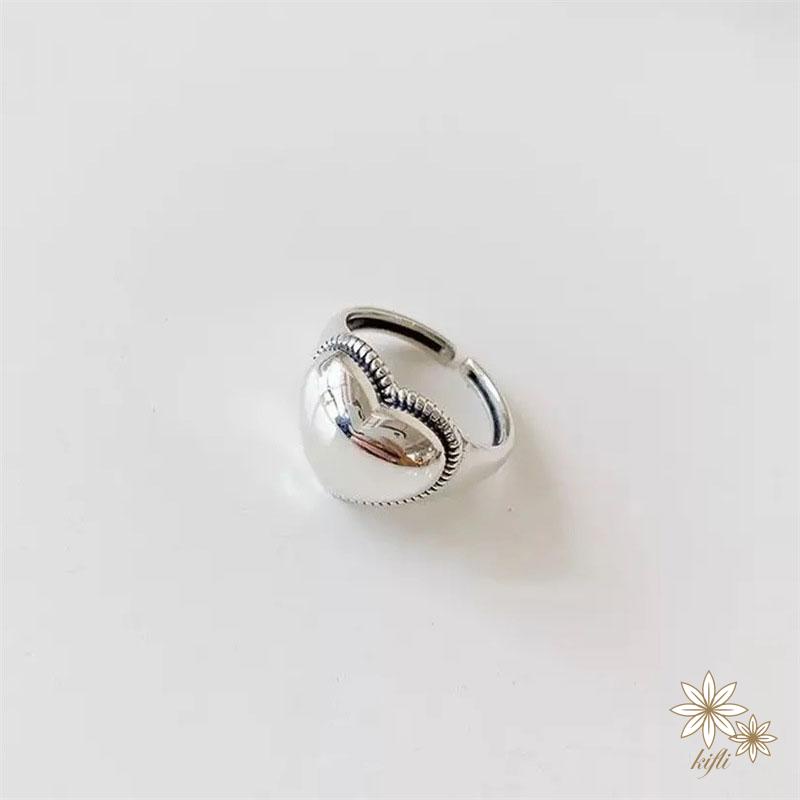 Nhẫn Hình Trái Tim Phối Dây Xích Thời Trang Dành Cho Nữ