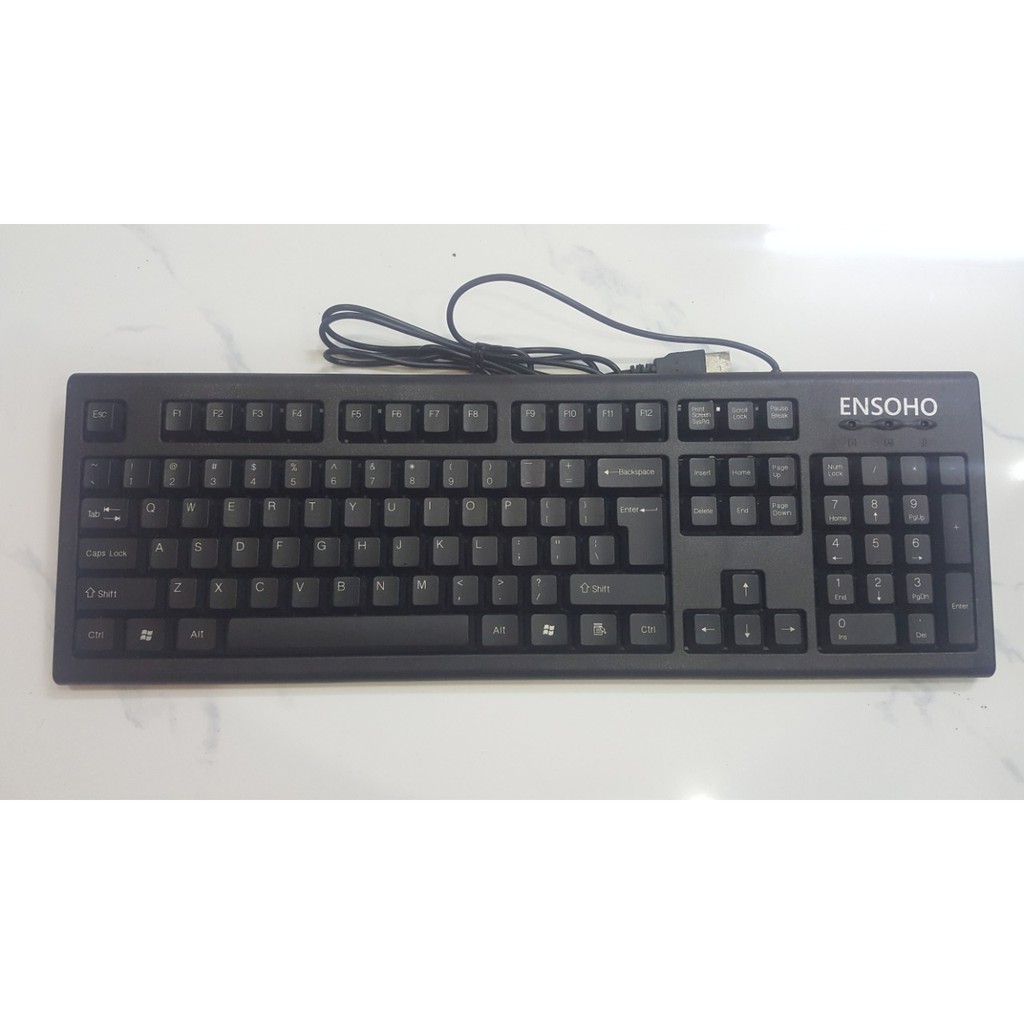 Bàn phím máy tính có dây ENSOHO E-103K USB ( Đen ) - Hàng Chính Hãng