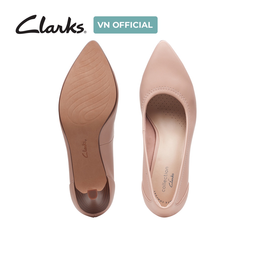 Giày cao gót nữ CLARKS Illeana Pump màu Dark Blush