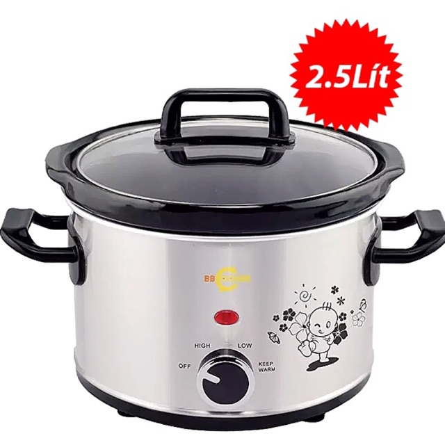 Nồi nấu chậm BBcooker 2,5 lít chính hãng