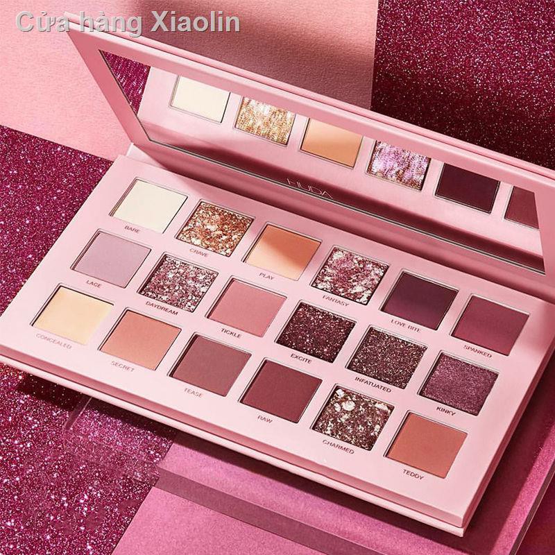 INS siêu cháy 18 màu sa mạc hoàng hôn rose gold bead eye shadow table matte lêlecent eyeshadow light red book vibrato cùng đoạn【Nhanh chóng giao hàng】