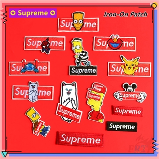 Miếng dán ủi quần áo họa tiết thêu hình KAWS RIPNDIP SUPREME