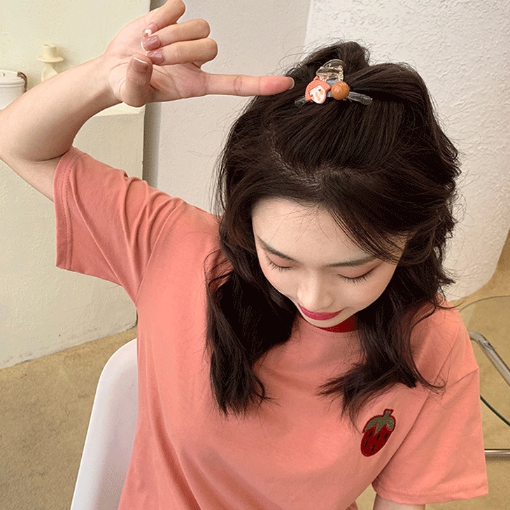 Kẹp tóc nhỏ màu nhám phong cách Hàn Quốc thời trang dễ thương cho bé gái