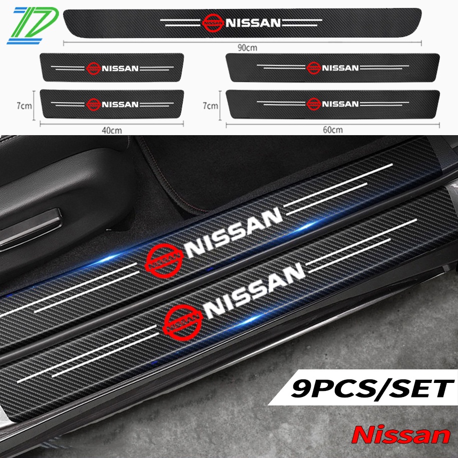 Miếng Dán Cửa Xe Hơi Bằng Sợi Carbon Cho Nissan Sunny Xtrail Navara Gtr Livina Terra Skyline