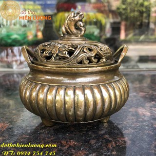 Lư Xông Trầm mini Bằng Đồng - Lư Đốt Trầm Nhỏ - Đồ Phong Thủy