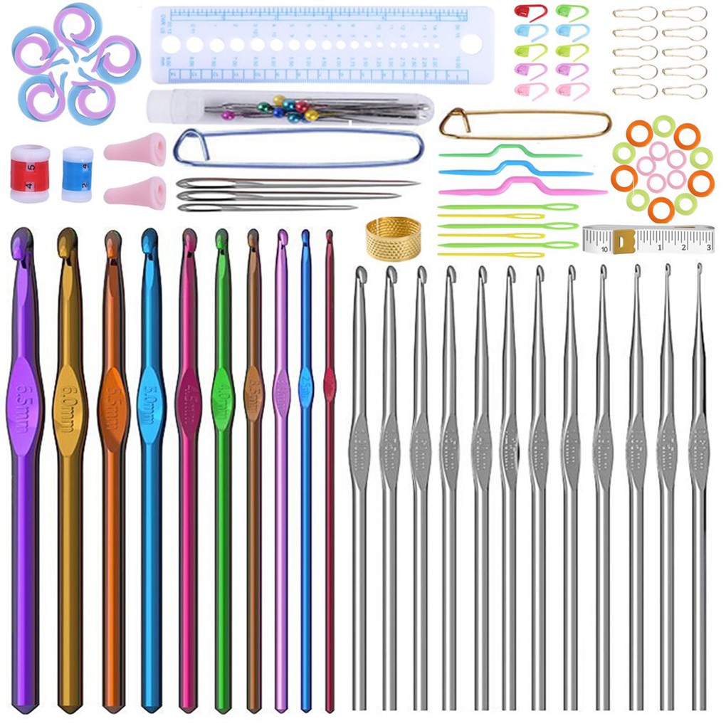 Bộ 100 dụng cụ đan móc len