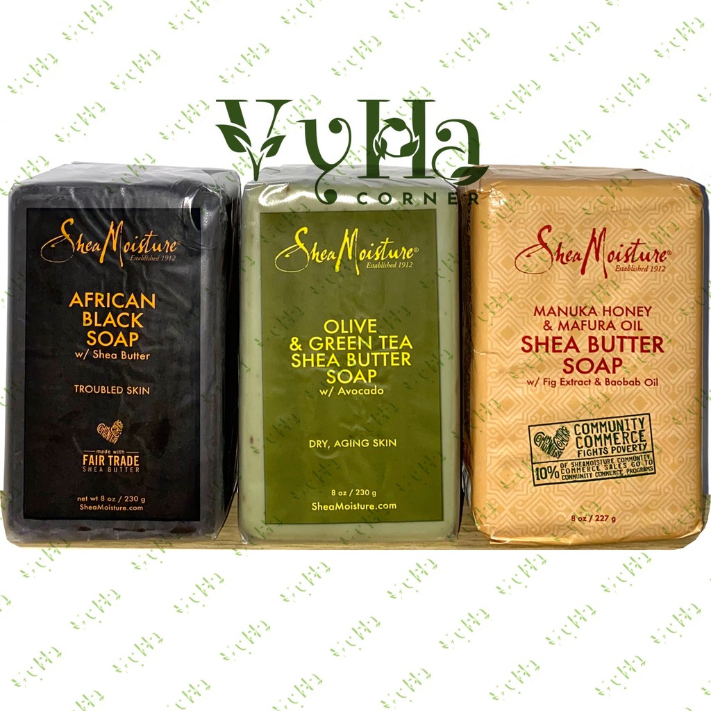 (Bill US) Xà phòng Shea Moisture African Black Olive & Green Tea Shea Butter Manuka Honey & Mafura Oil thumbnail