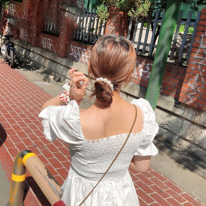 Dây Cột Tóc Đính Ngọc Trai Thời Trang Hàn Quốc Cho Nữ