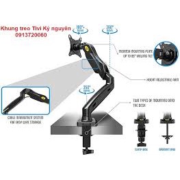 Giá treo màn hình máy đa năng F80 17 - 30 inch - Tải trọng 9Kg Mẫu mới 2020