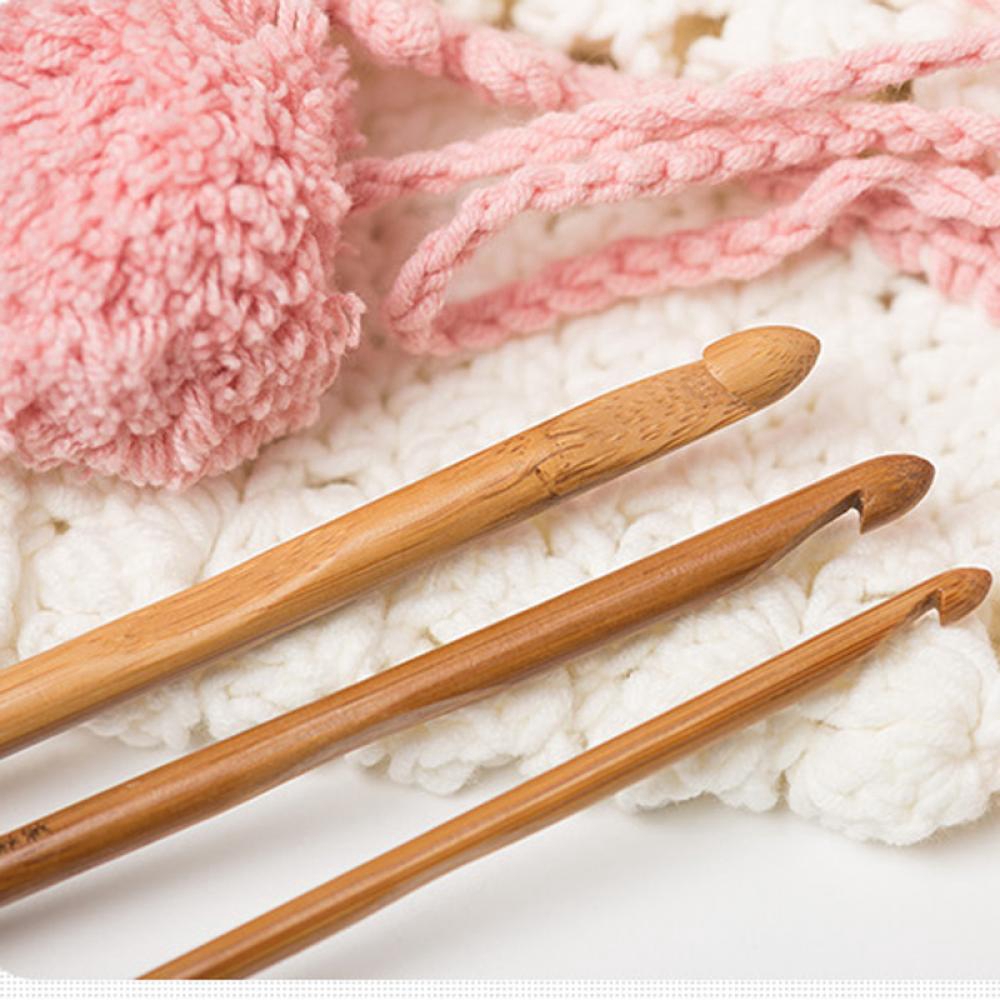 Bộ 12 chiếc móc len bằng tre