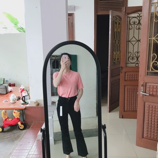 Quần ống loe cạp cao ảnh thật