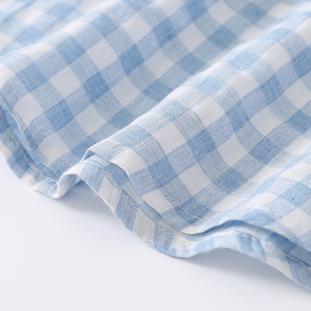 Áo sơ mi bé trai chất cotton kẻ caro siêu mát, áo cộc tay hè cho bé từ 6-28kg Moobaby shop